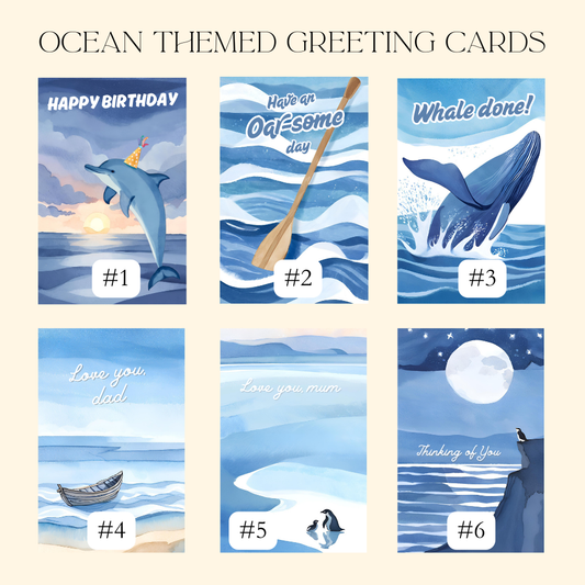Greeting Card + Envelope (Ocean Themed)