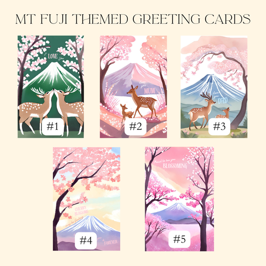 Greeting Card + Envelope (Mt Fuji Themed)