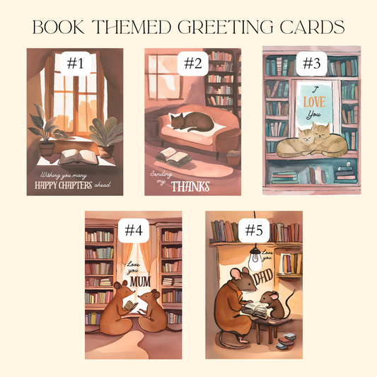Greeting Card + Envelope (Book Themed)