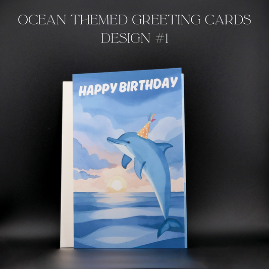 Greeting Card + Envelope (Ocean Themed)