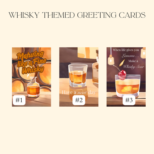 Greeting Card + Envelope (Whisky Themed)