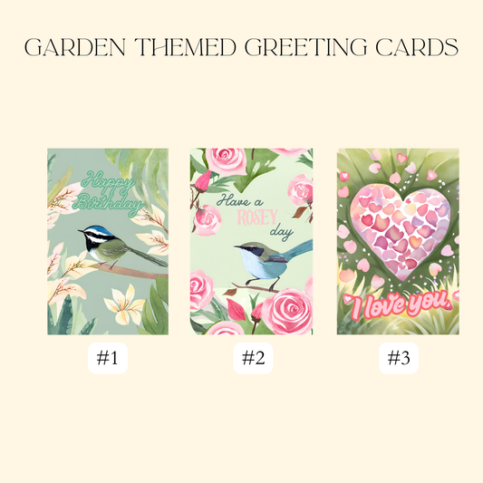 Greeting Card + Envelope (Garden Themed)