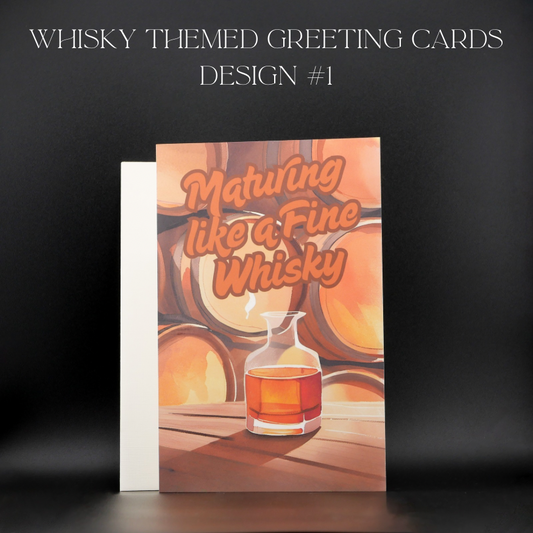 Greeting Card + Envelope (Whisky Themed)